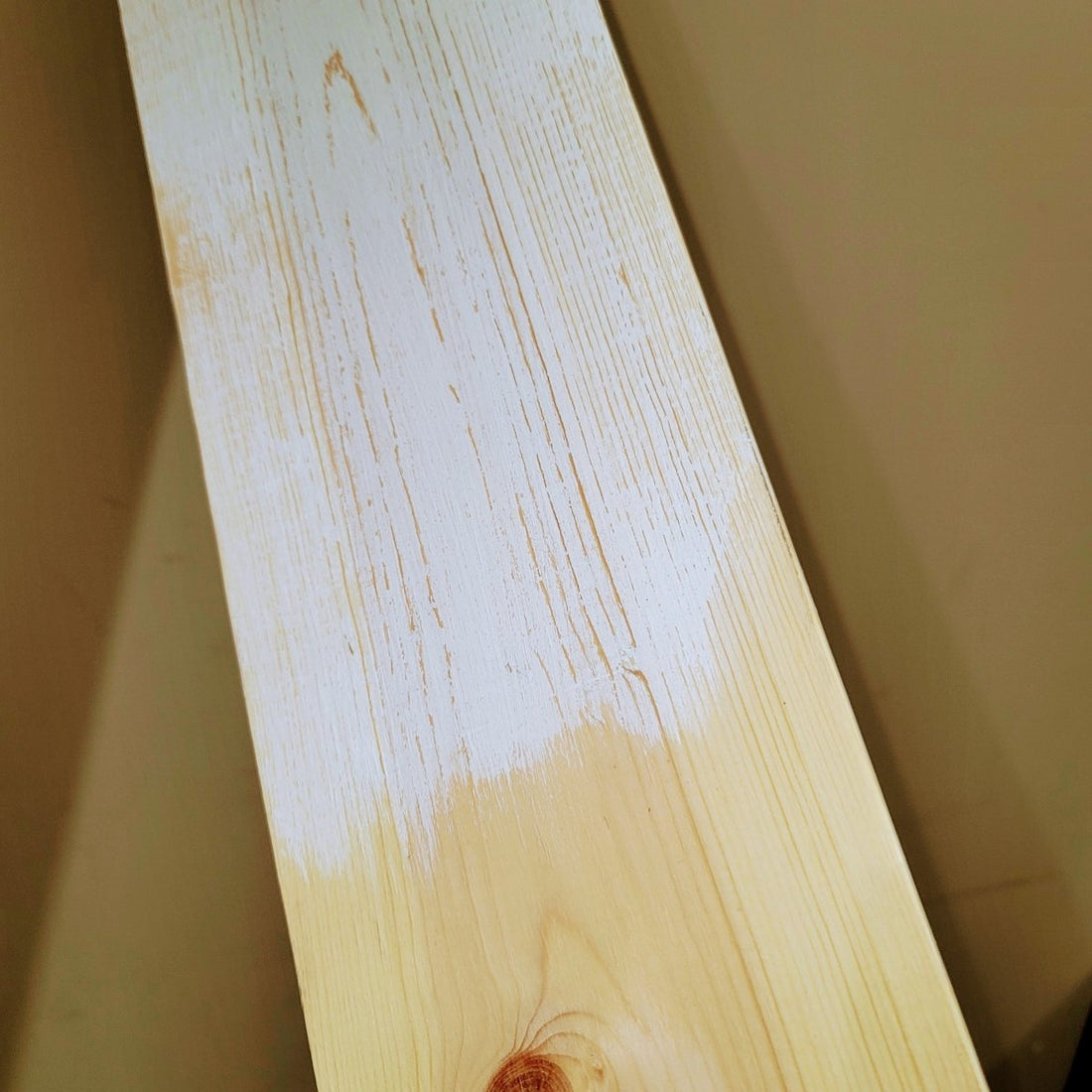 Limewash on Wood Finish
